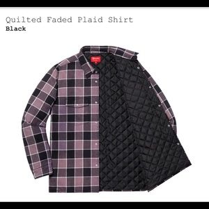 supreme quilted faded plaid shirt